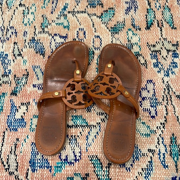 Tory Burch Logo Sandals - Picture 1 of 2